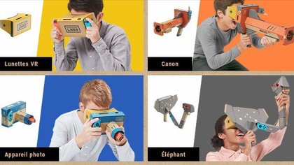 Quatre des six expériences Nintendo Labo VR
