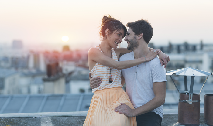 Couple romantique, illustration