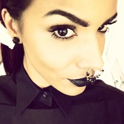 Shy'm :#blameme #andIloveit #Cannes #nma #redcarpet #Givenchy #ring #septum #black 