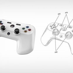 Le rendu 3D à gauche, le schéma du brevet de Google à droite.
