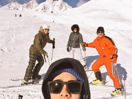 CAUET et l'équipe à Tignes