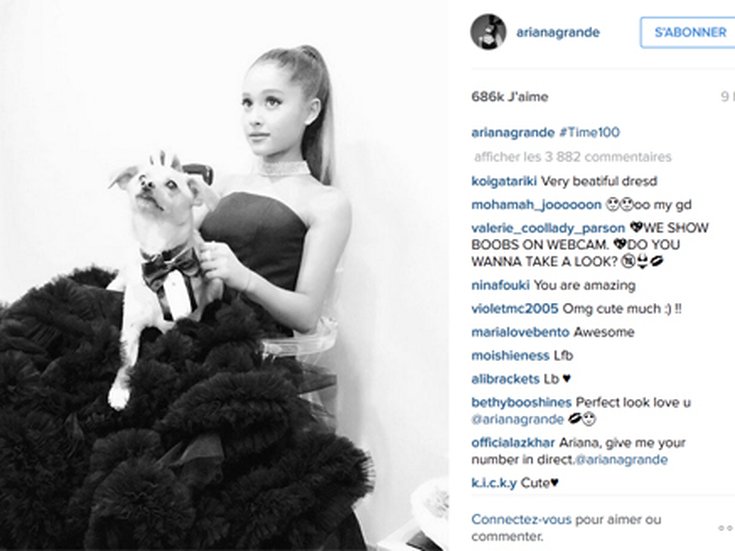 Ariana Grande dans les coulisses du Time Gala 100
