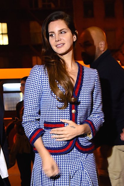 Lana Del Rey en pied-de-poule vintage en 2016 