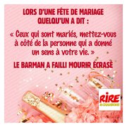 Blague : lors d'une fête de mariage ...