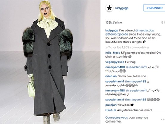 Lady Gaga défile pour Marc Jacobs