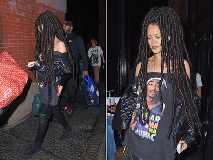 Rihanna avec ses dreadlocks à New York