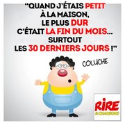 Citation de Coluche : la fin du mois...