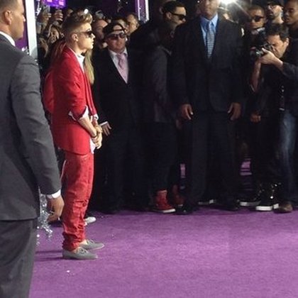 Justin Bieber à l'avant première de son film "Believe"