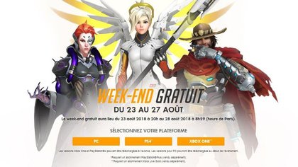 Overwatch gratuit sur PC, PS4 et Xbox One du 23 au 27 août 2018