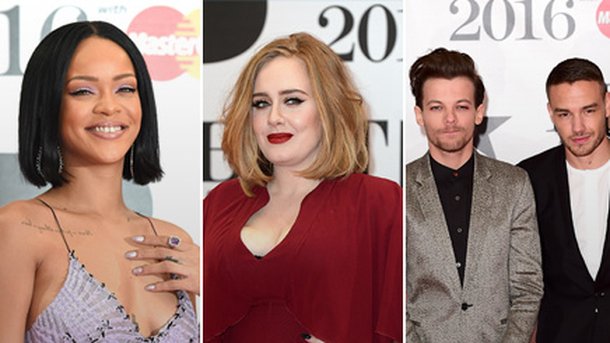Rihanna, Adele, 1D : Les plus beaux looks des Brit Awards!