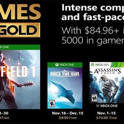 Jeux Xbox Gold novembre 2018
