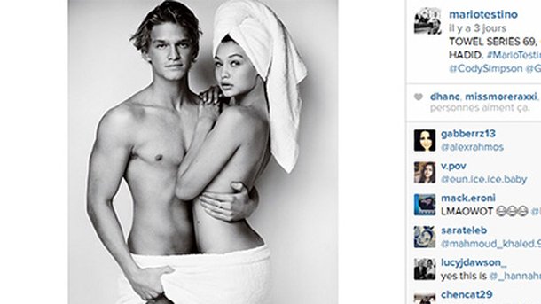 Cody Simpson et Gigi Hadid posent nus pour Mario Testino!