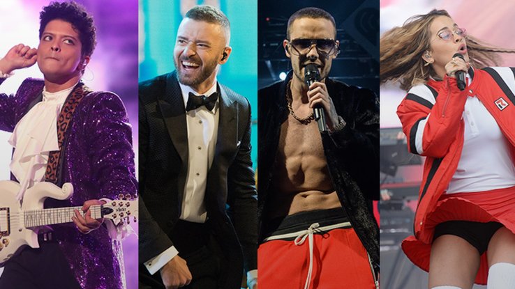 Bruno Mars, Justin Timberlake, Liam Payne et Rita Ora