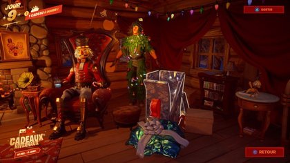 Pour débloquer le skin Lieutenant Epicea, vous devez cliquer sur le sapin à côté de Casse-Noisette