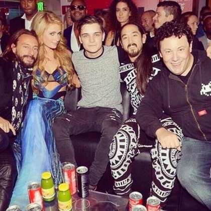 Paris Hilton: Great night at the @NRJDJAwards with @MartinGarrix @SteveAoki @BobSinclar & @JoachimGarraud