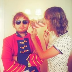 Taylor Swift et Ed Sheeran lors de la fête nationales américaine
