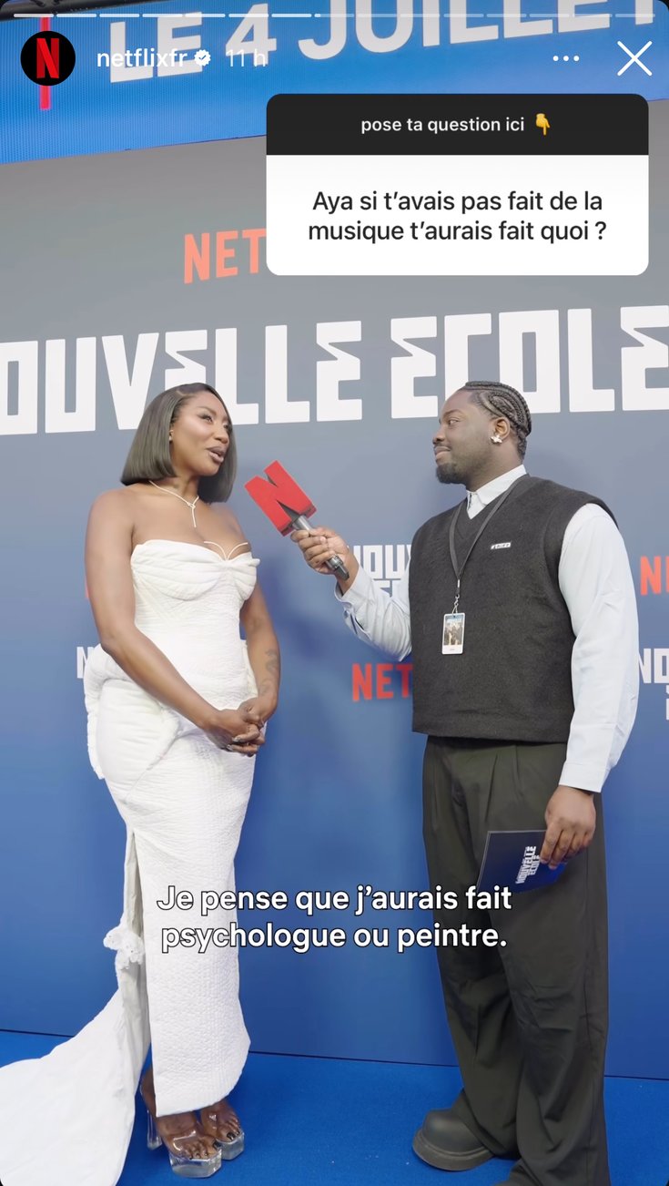 Capture d'écran Netflix sur Instagram