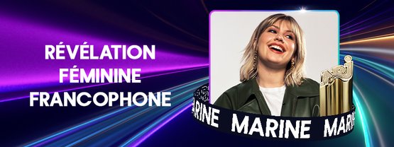 Palmarès - Révélation Féminine Francophone - Marine