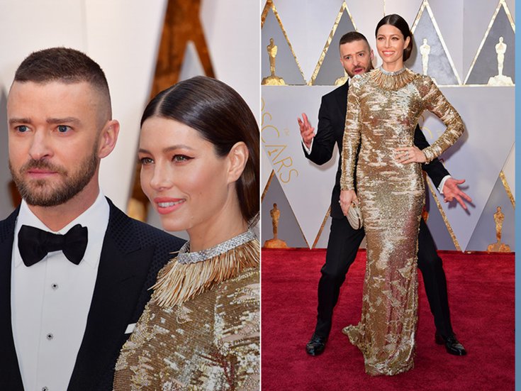 Justin Timberlake et Jessica Biel aux Oscars 2017