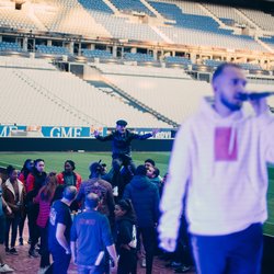 Bigflo & Oli en répétition au Stade de France (Finale TOP 14)