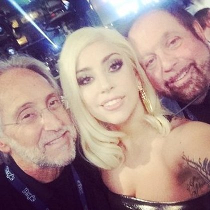 Me and my guys Neil Portnow and Ken Erlich having a laugh! I almost died when Annie Lennox came up and said Hi that she's a fan! No I'm the fan Annie!