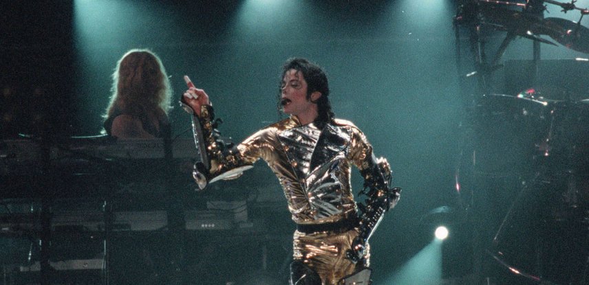 Michael Jackson performing at a concert in Cape Town, South Afri