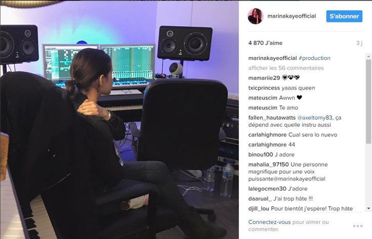 Marina Kaye travaille sur son album
