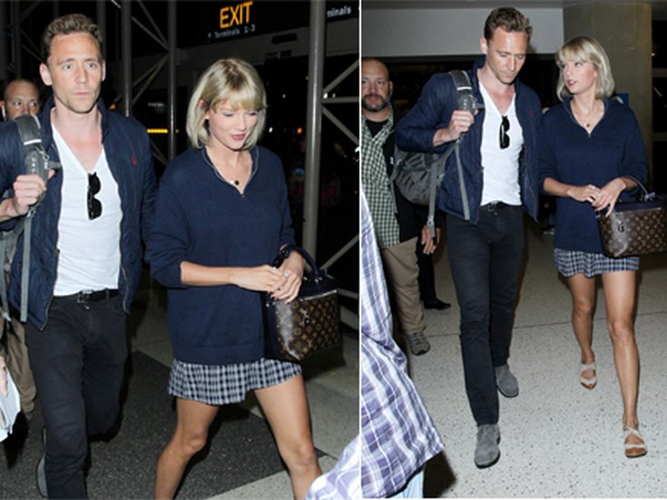 Taylor Swift et Tom Hiddleston à l'aéroport de Los Angeles