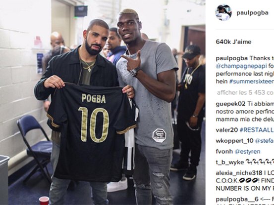 Drake et Paul Pogba