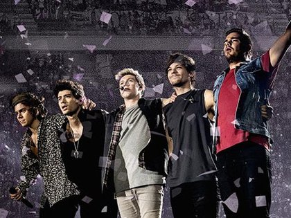 Les One Direction lors de l'une de leur tournée 