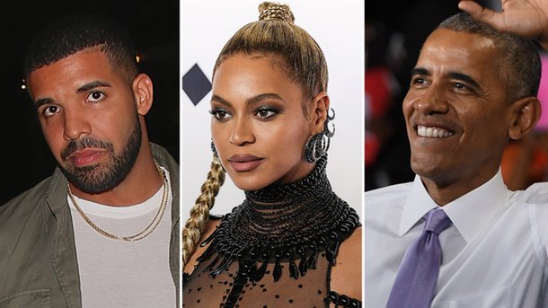 Beyoncé et Drake : stars de la playlist de Barack Obama!