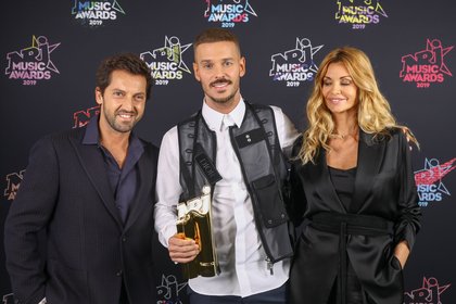 Ingrid CHauvin, M Pokora et Frédéric Diefenthal - Photocall - NRJ Music Awards 2019