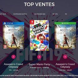 Top 5 des ventes de jeux vidéo en France - semaine 40