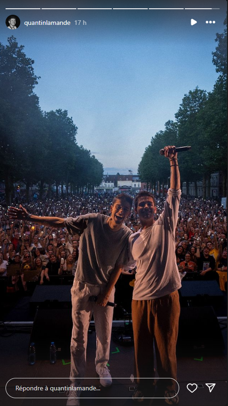 Capture Instagram Julien et Axel en concert @Quentinlamande