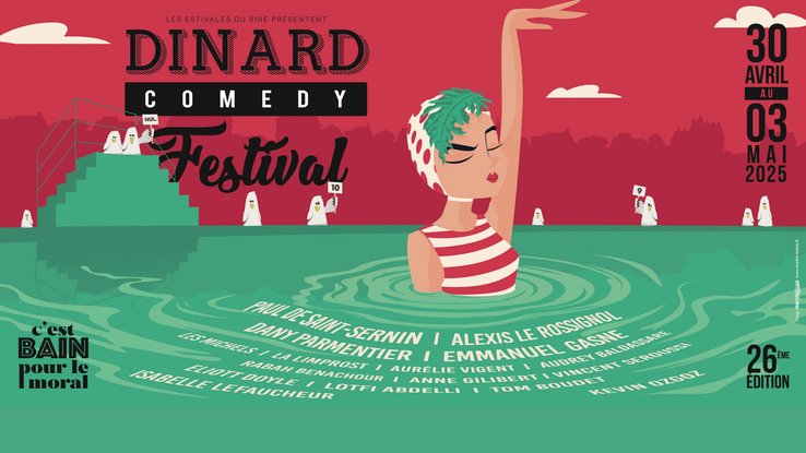 affiche Dinard Comedy Festival 26ème édition - Du 30 avril au 3 mai 2025 16-9