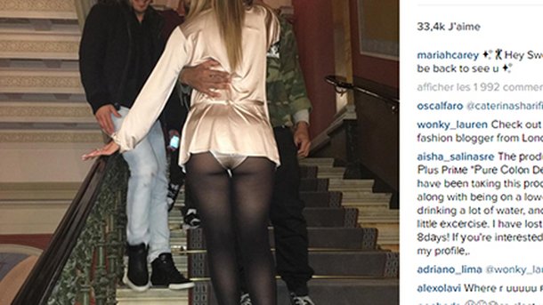 Mariah Carey fait tomber le bas !