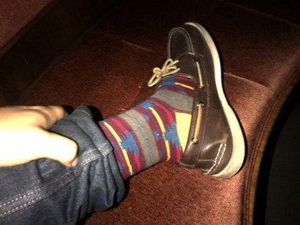 Chaussettes de Noel et oui je twitte au sujet de mes chaussettes, RockAndRoll !