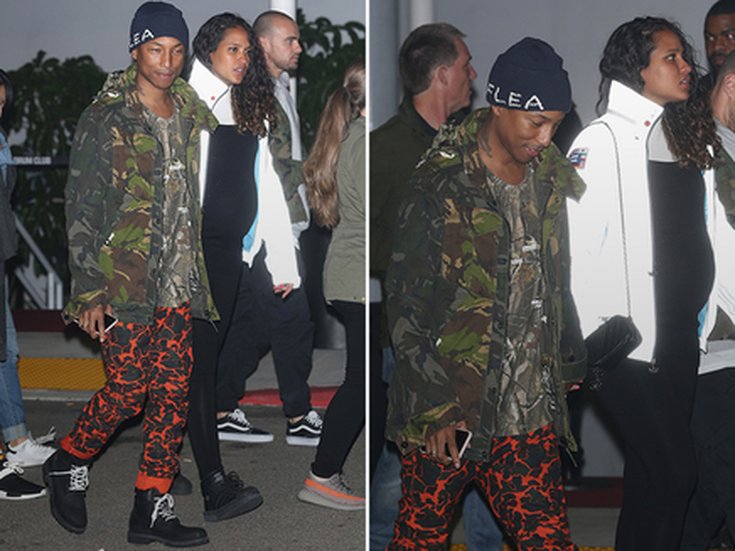 Pharrell Williams et sa femme au concert de Kanye West le 1er novembre 2016