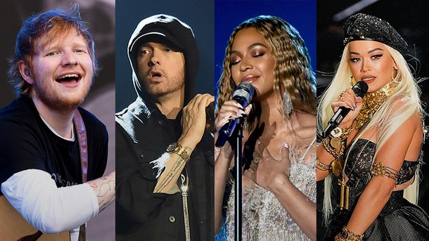 Eminem, Beyoncé, Rita Ora : les plus beaux duos d'Ed Sheeran