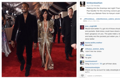 Kanye West et Kim Kardashian_Grammy15