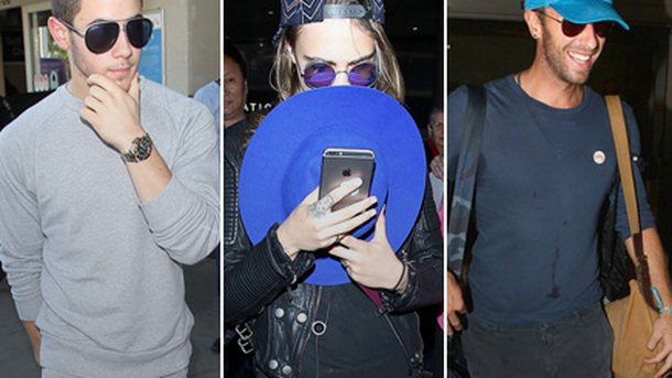 Nick Jonas, Cara Delevigne, Chris Martin: défilé de stars à l’aéroport de L.A!