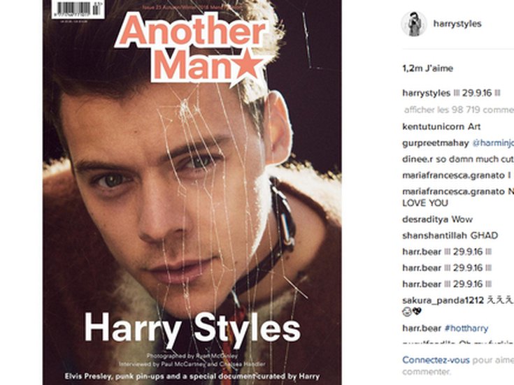 Harry Styles pour le magazine Another Man