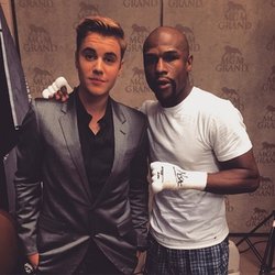 Justin Bieber et le boxeur Floyd Mayweather @ MGM Las Vegas