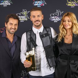 Ingrid CHauvin, M Pokora et Frédéric Diefenthal - Photocall - NRJ Music Awards 2019
