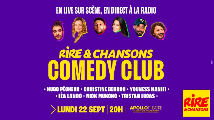 MEA Rire & Chansons Comedy Club 22 septembre 2025 affiche