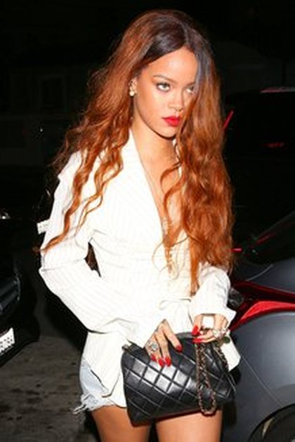 Rihanna à la sortie d'un restaurant de Santa Monica