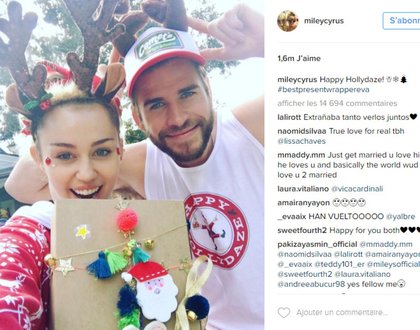 Miley Cyrus fête Noël avec la famille de Liam Hemsworth