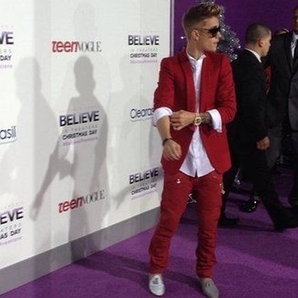 Justin Bieber à l'avant première de son film "Believe"