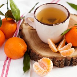 La clémentine en infusion, avec de la verveine pour se réchauffer