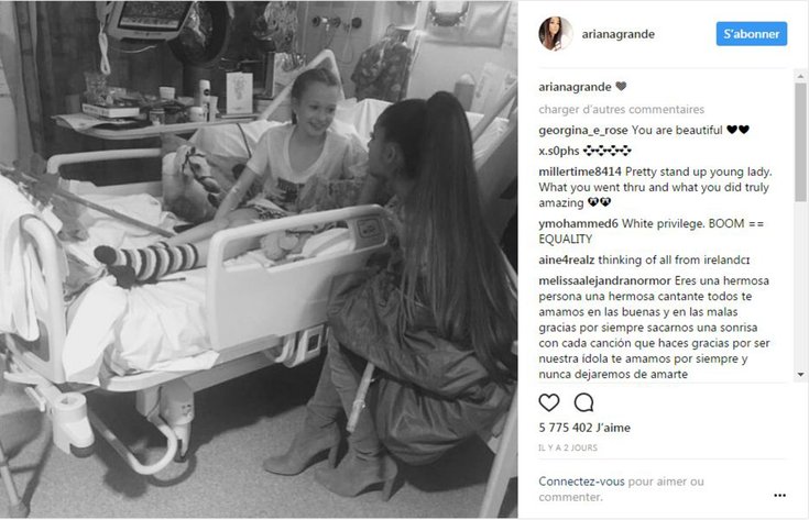 Ariana Grande - Instagram - coeur